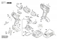 Bosch 3 601 JD2 300 Gsb 18-2-Li Cordl Perc Screwdr 18 V / Eu Spare Parts